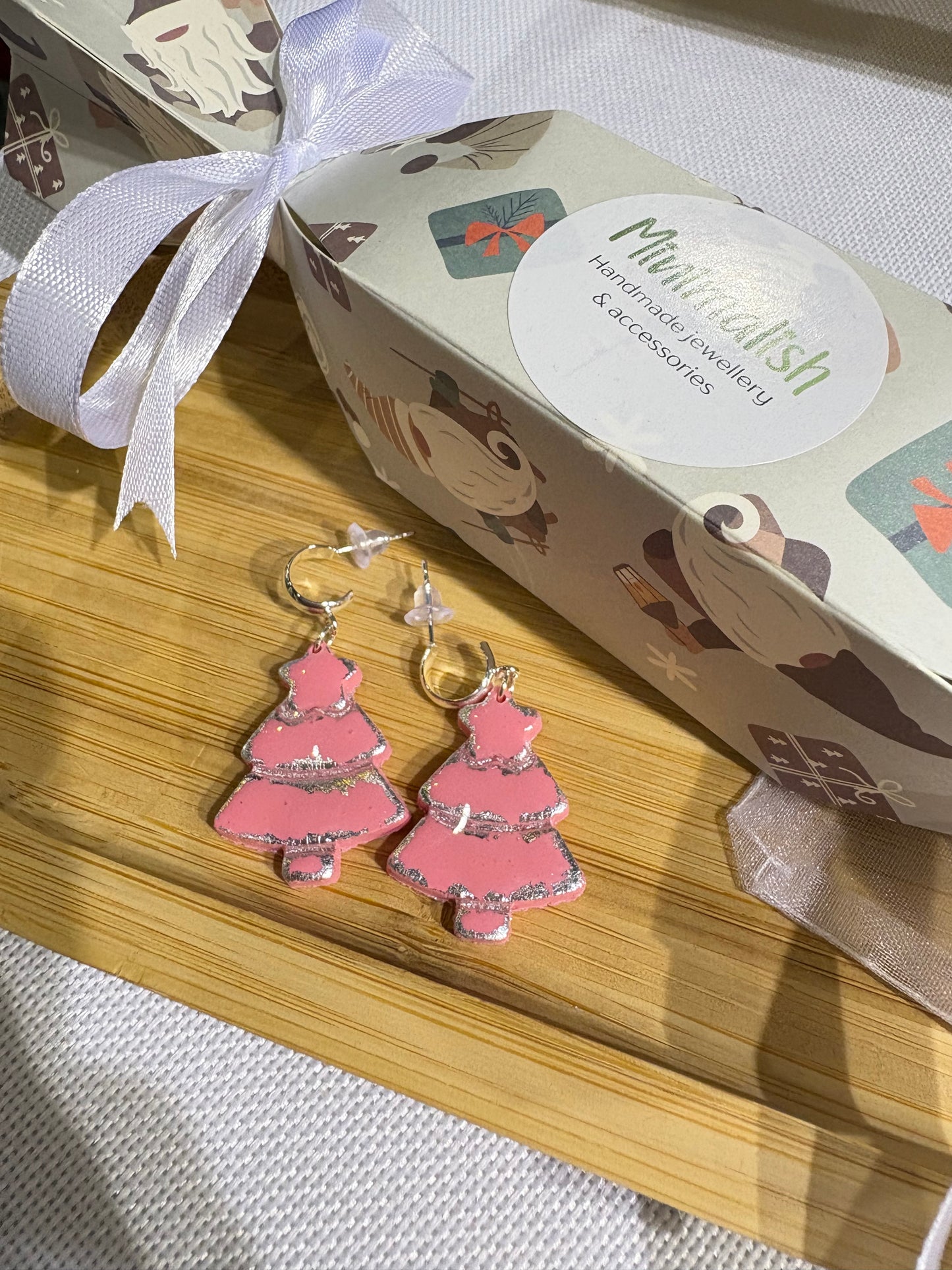 Pinkmas tree half hoops
